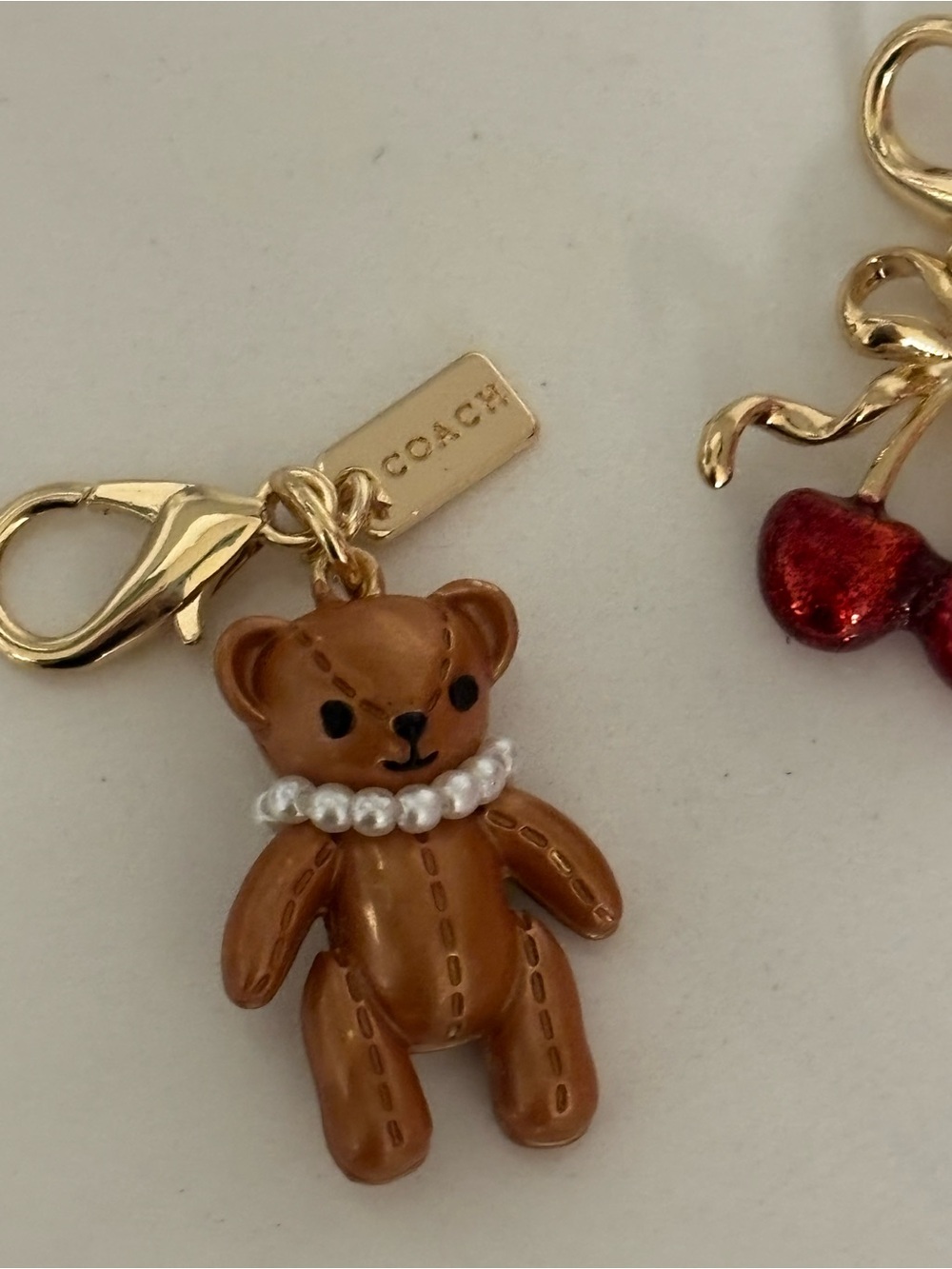 Lot of Authentic Repurposed Coach Mini Charms Keychains - Picture 2 of 5